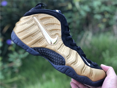 Authentic Nike Air Foamposite Pro Gold-009