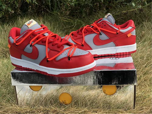 OFF-WHITE x Nike Dunk Low Red/Gray