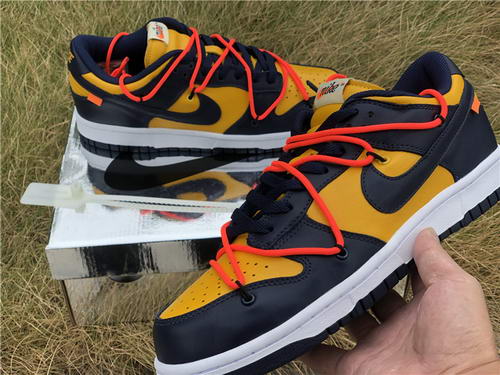 OFF-WHITE x Nike Dunk Low “University Gold