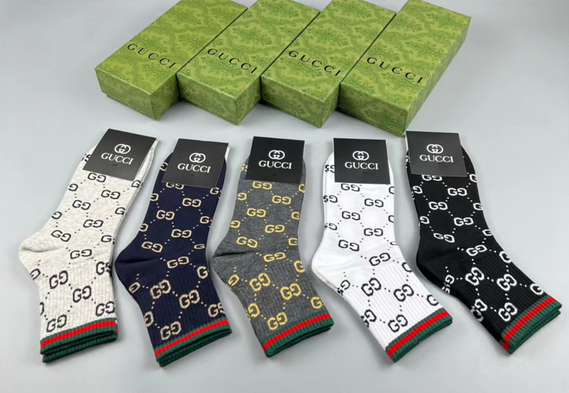 G*u*i socks(5 pairs)-353