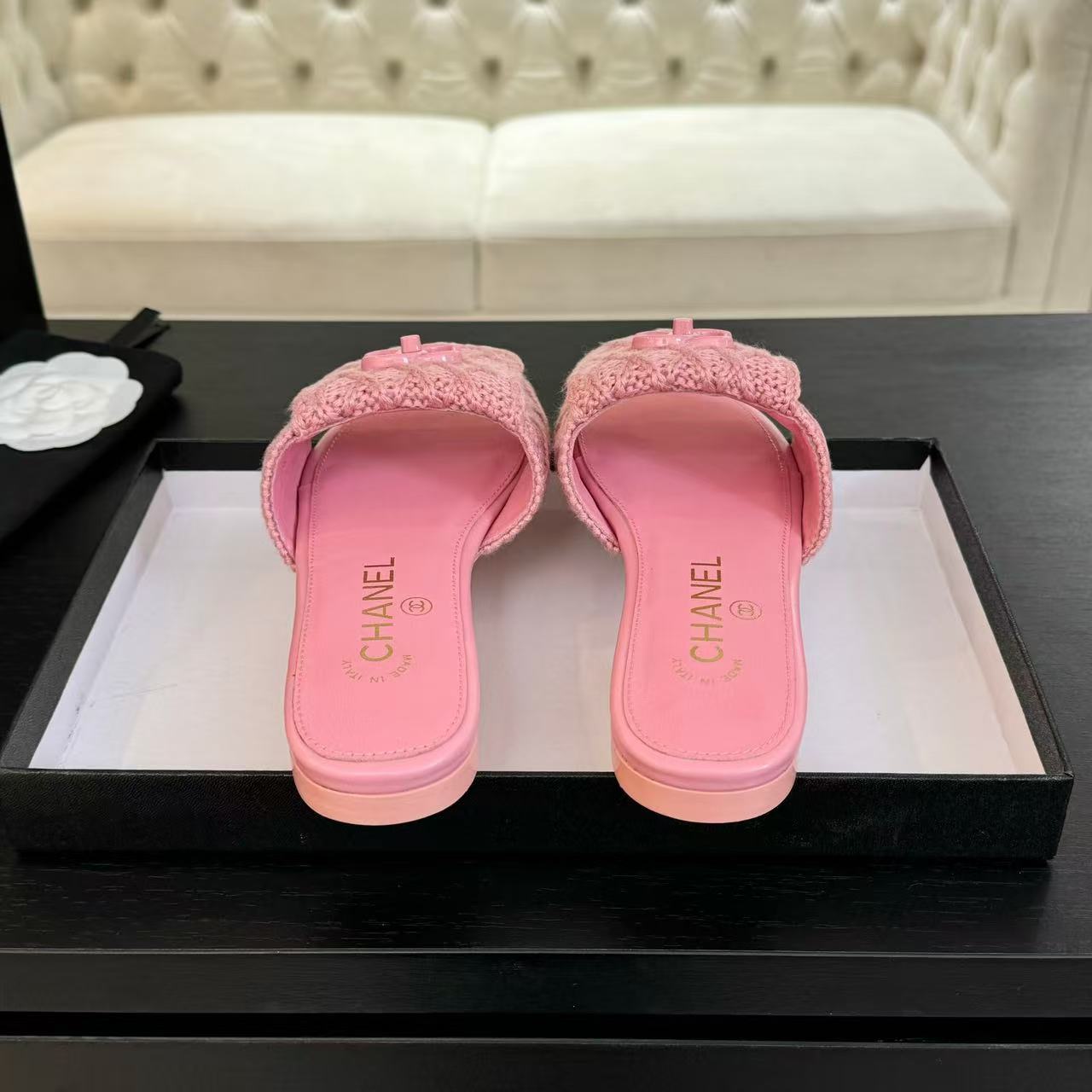 Ch*el slippers women(aaa)-015